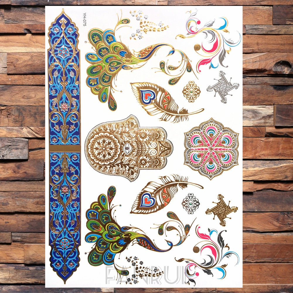 Gold Temporary Tattoos