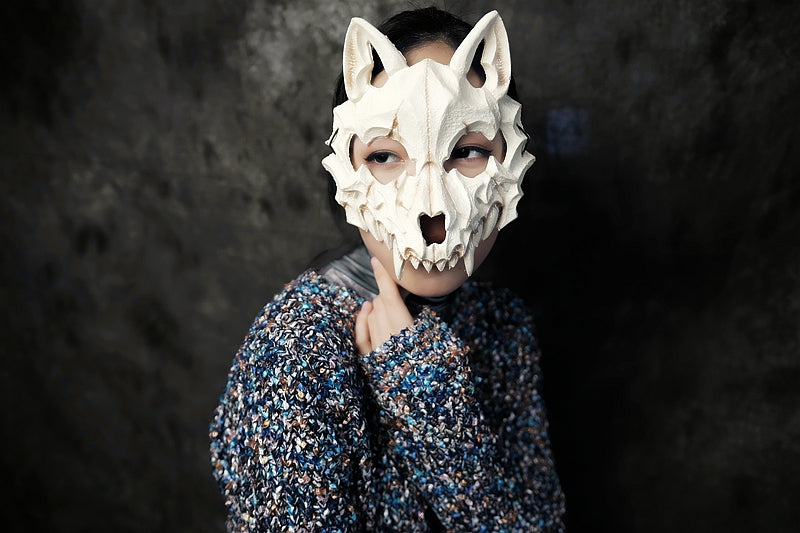 Animal Skeleton Masks Soft Half Face Mask Costume Prop Cosplay