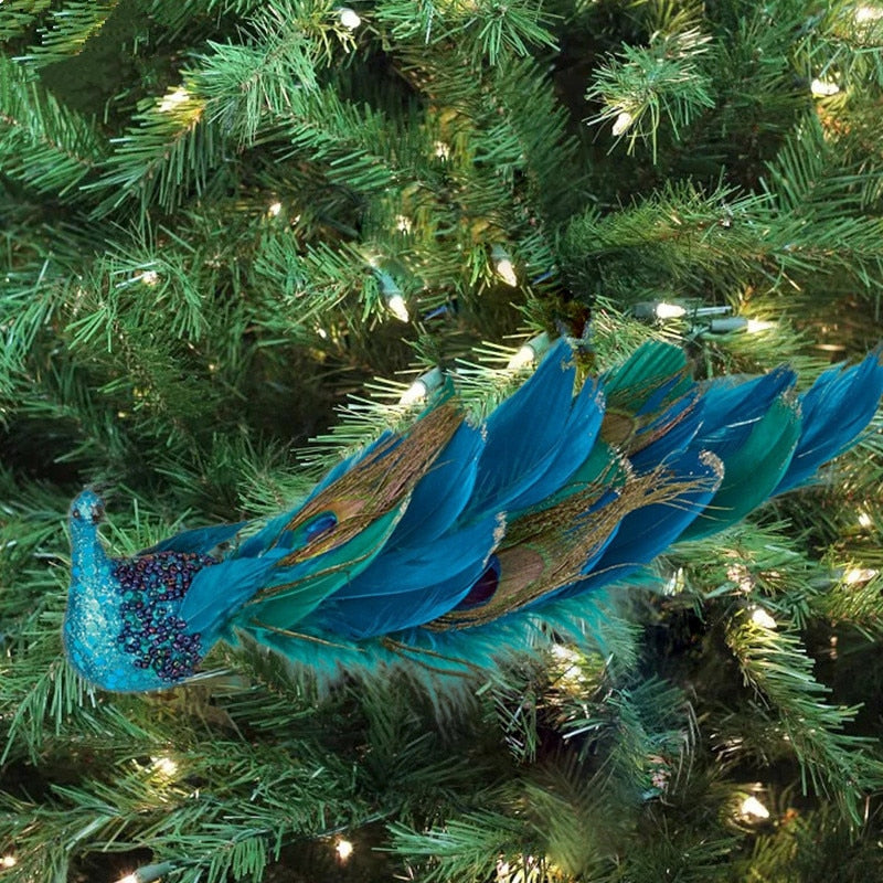 Christmas Peacock Tree Toppers Decoration
