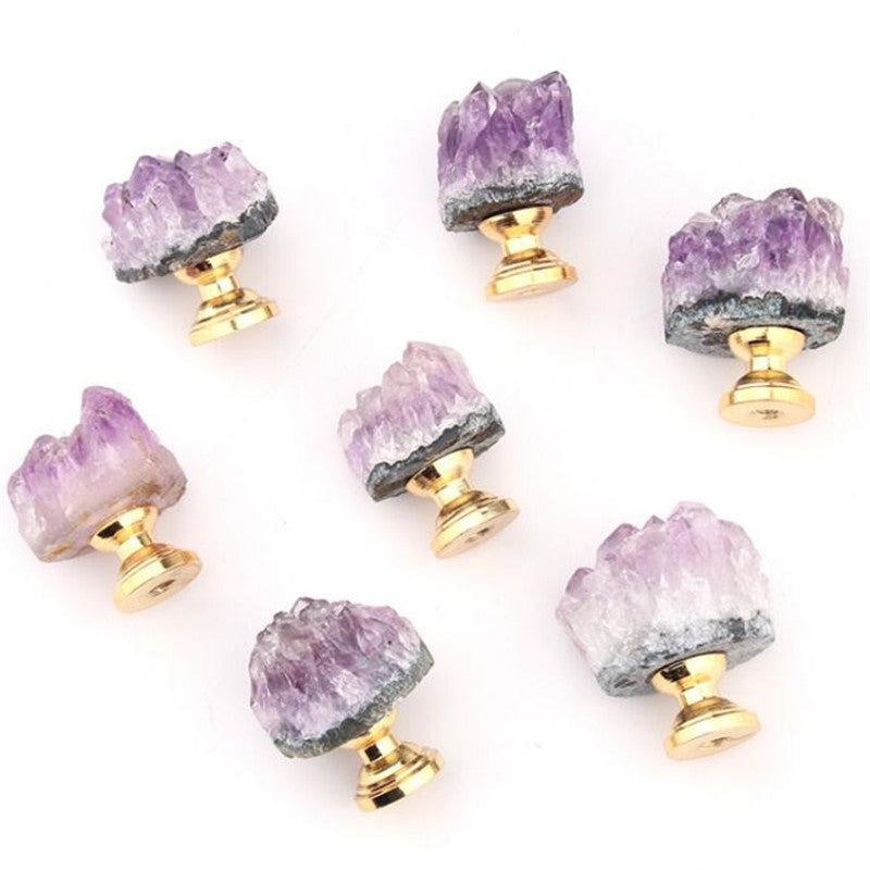 Amethyst Drawer Cabinet Door Knob Furniture Pulls