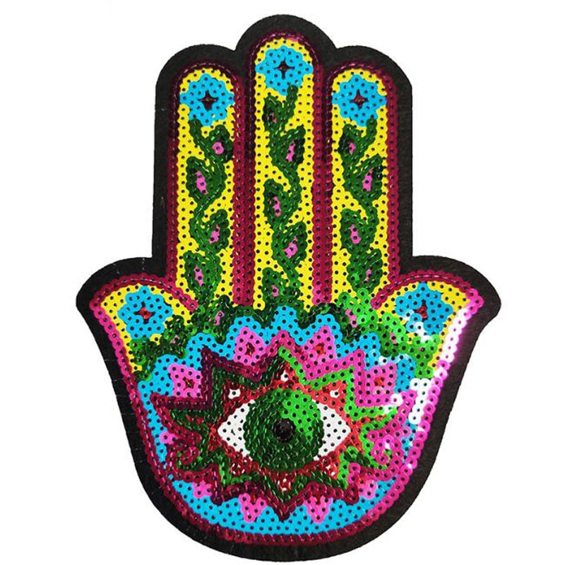 Evil Eye Iron On Sequin Patches
