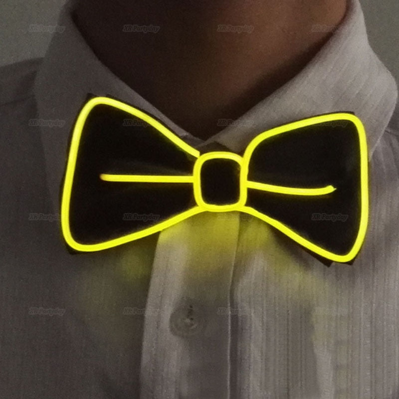 LED Light Up Jazz Hat and Ties Glow Neon Party Costumes
