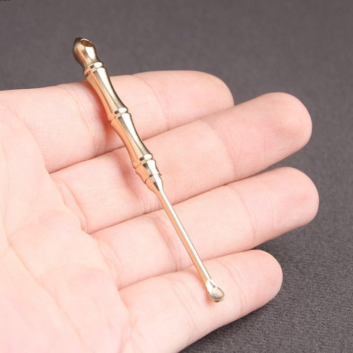 Pure Brass Toothpick Earpick Earwax Spoon