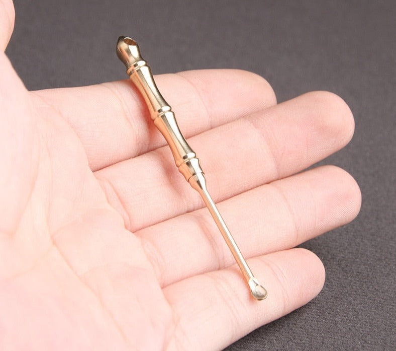 Pure Brass Toothpick Earpick Earwax Spoon