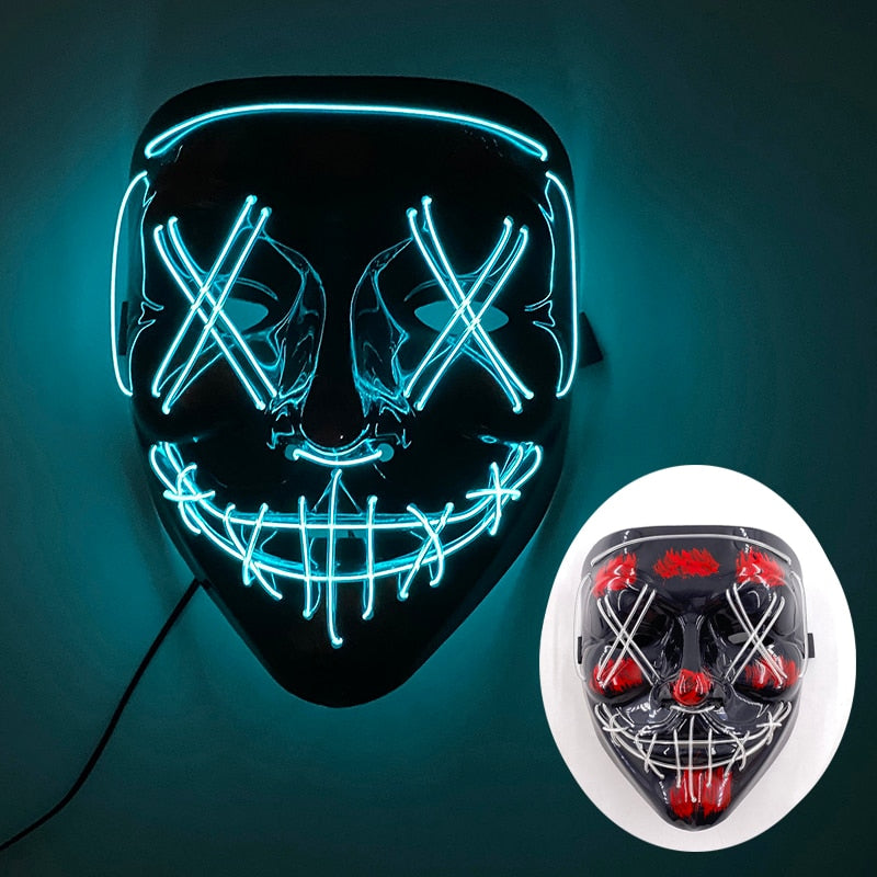 Glowing Cosplay LED Joker Masks