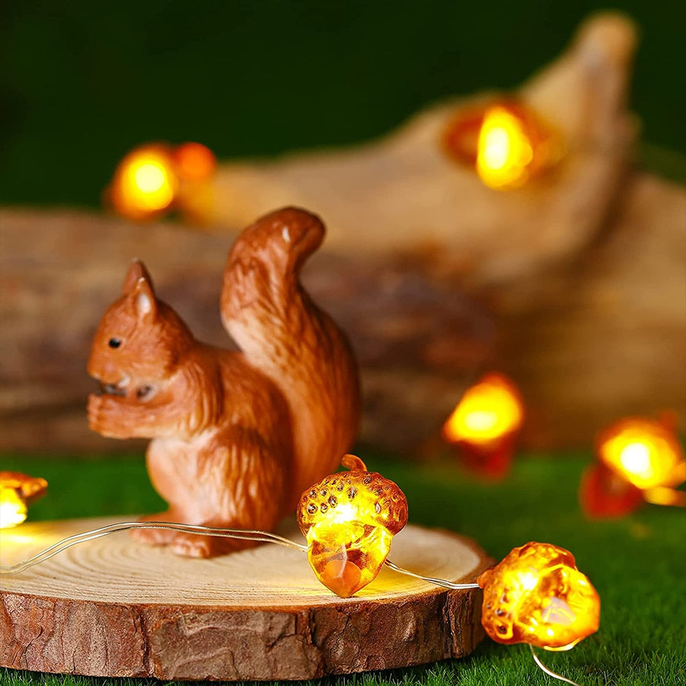 Acorn Fairy Light Twinkle Garlands 20 LED String Lights