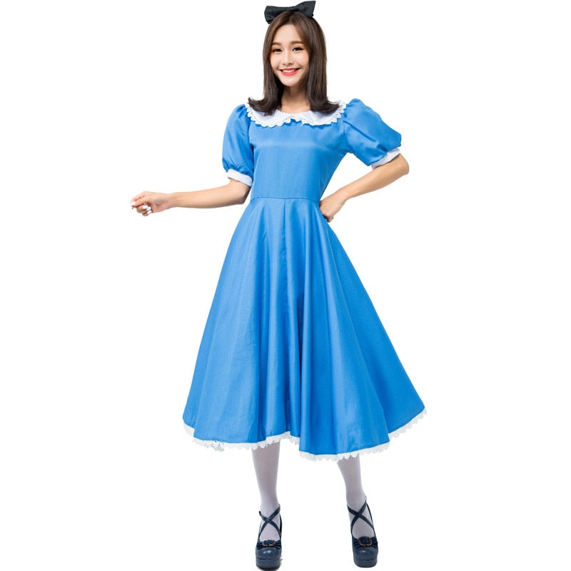 Alice In Wonderland Costume Adult Kids Cosplay