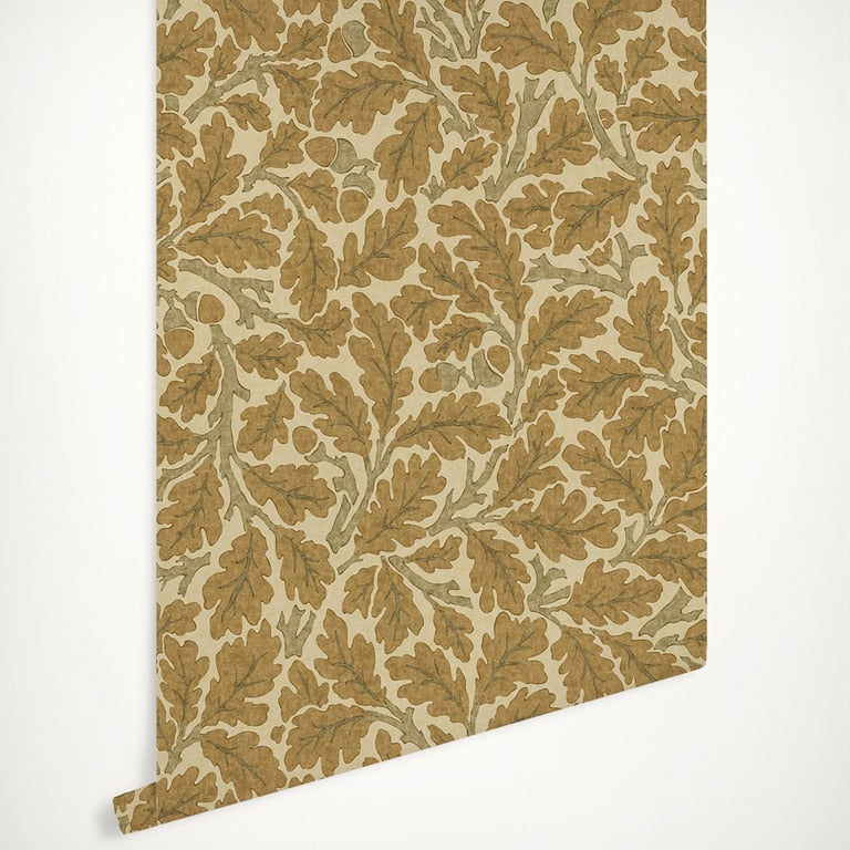 Golden Ochre Leaves Wallpaper
