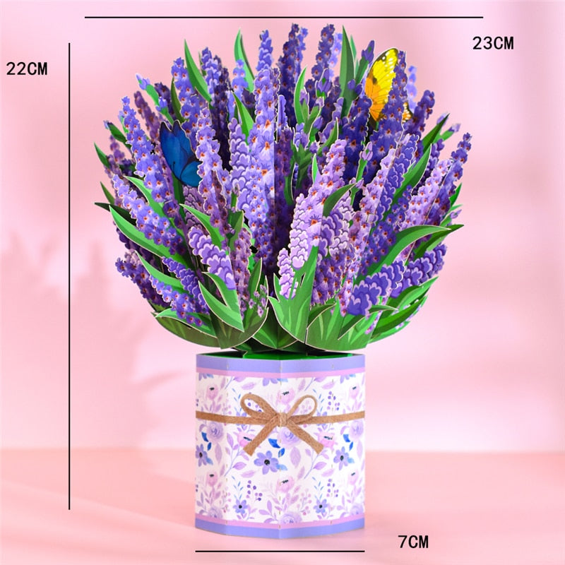 Pop-Up Flower Card 3D Greeting Card