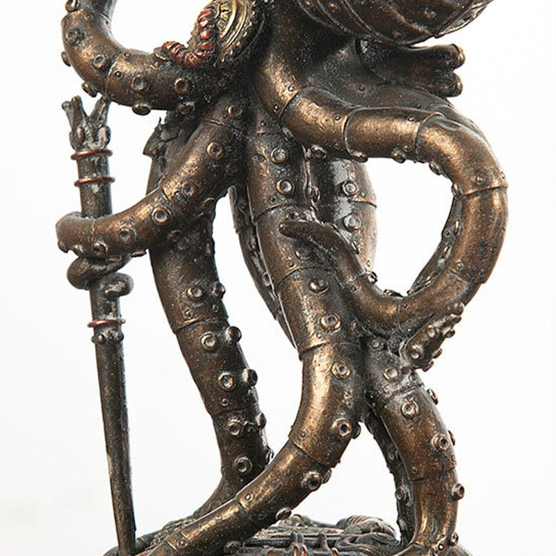 Steampunk Cthulhu Octopus Resin Statue Sculpture Home Decor
