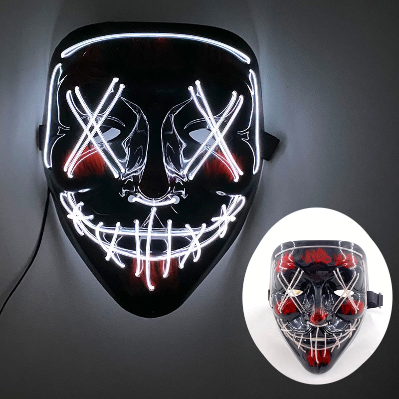 Glowing Cosplay LED Joker Masks