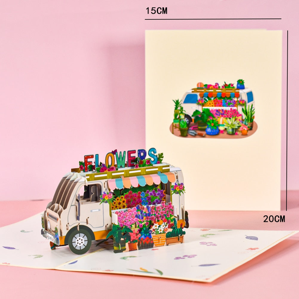 Pop-Up Flower Card 3D Greeting Card