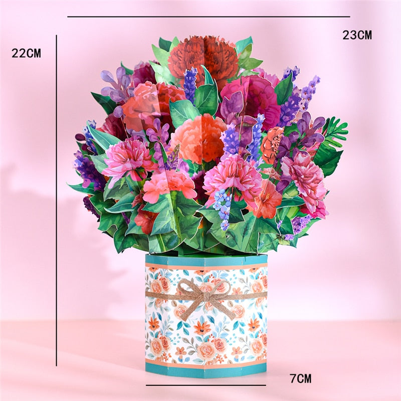 Pop-Up Flower Card 3D Greeting Card
