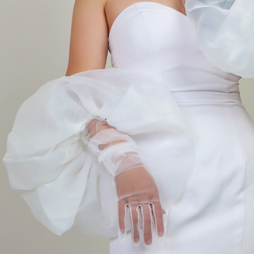Puff Top Long Gloves