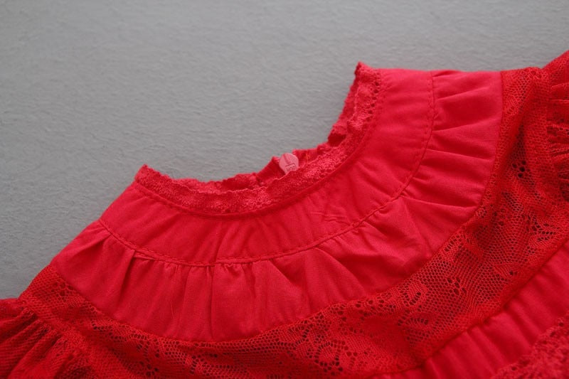 Girls Summer Flower Tulle Lace Dress Photoshoot Dress