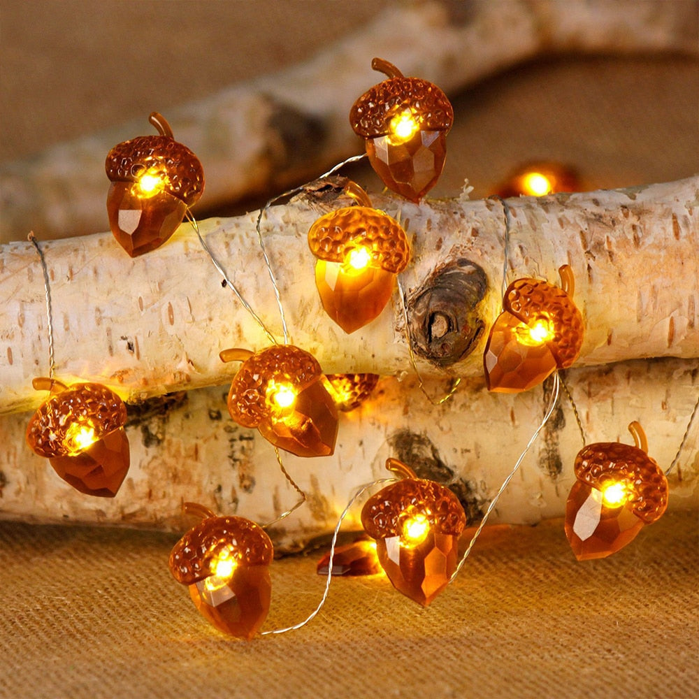 Acorn Fairy Light Twinkle Garlands 20 LED String Lights