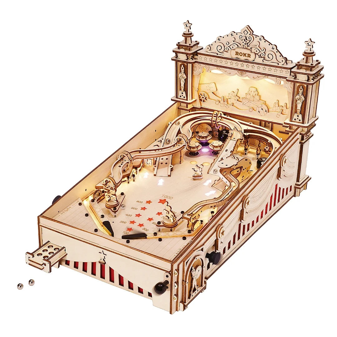 Pinball Machine DIY Wooden Model Kit