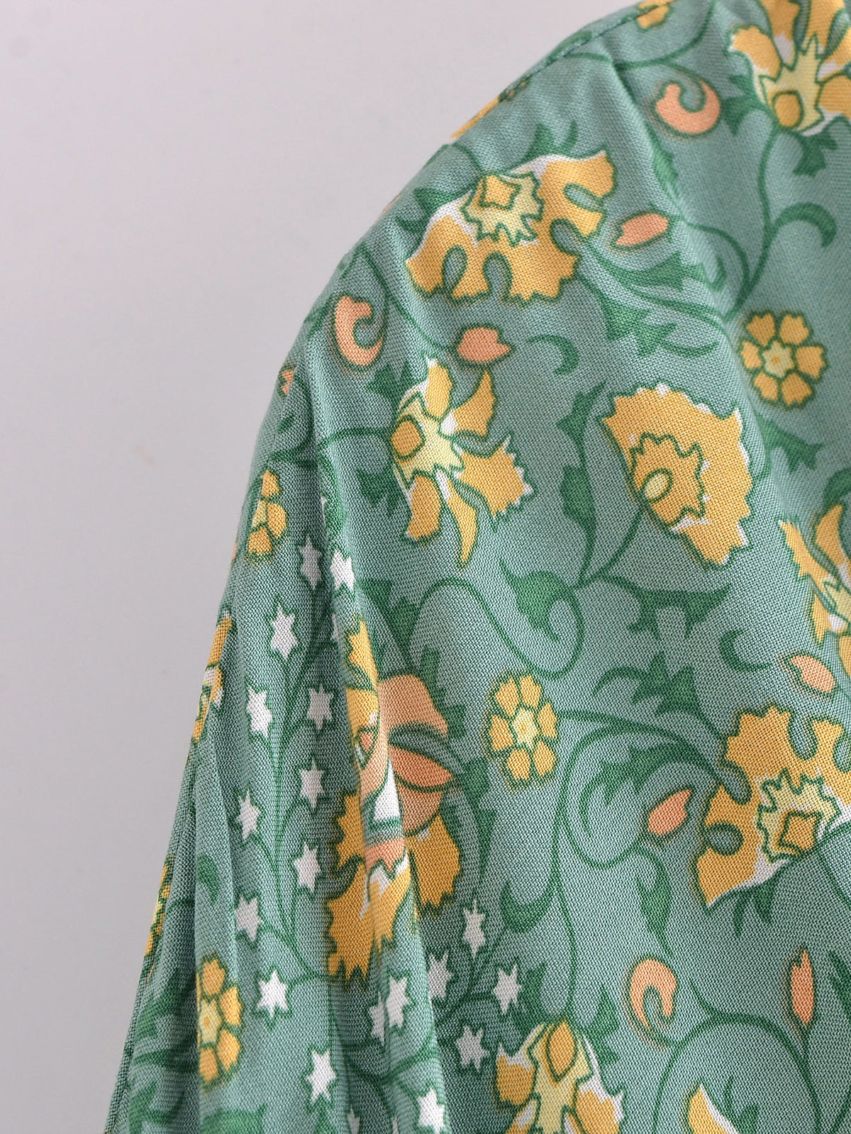 River Moss Boho Short Kimono