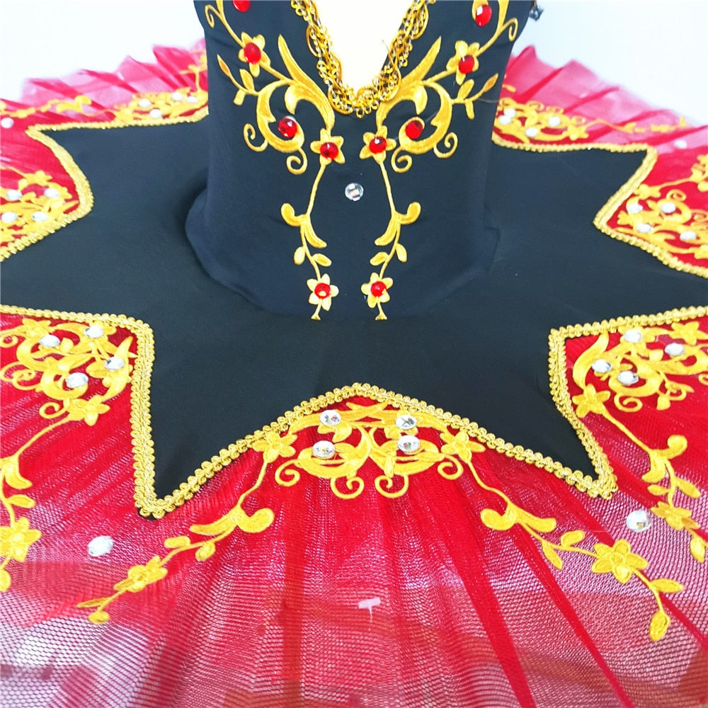 Velvety Top Embroidered Ballet Tutus Kids and Adult Ballerinas