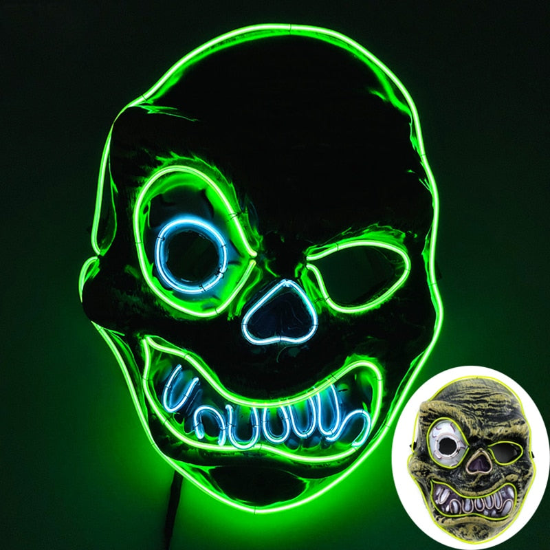Glowing Cosplay LED Joker Masks