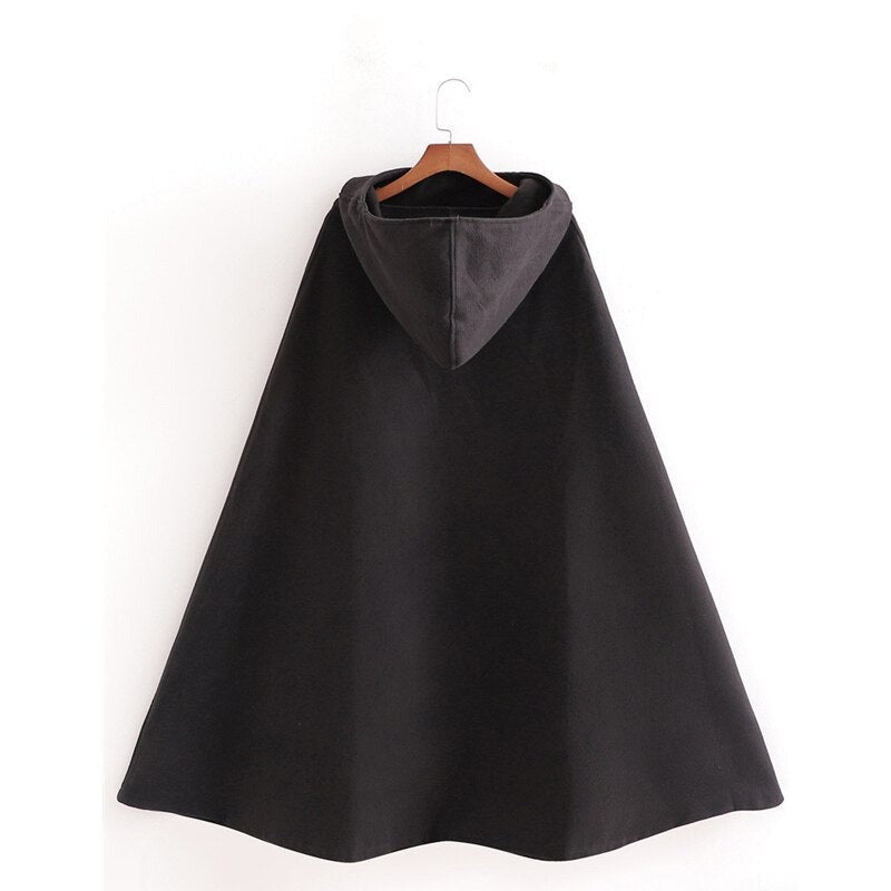 Medieval Fashion Sleeveless Hooded Cloak