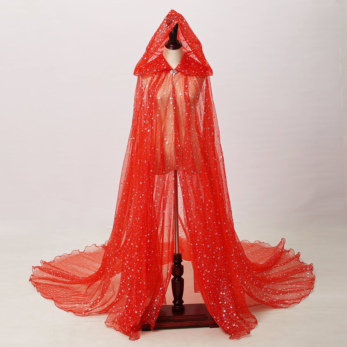 Starry Stars Tulle Hooded Cloaks