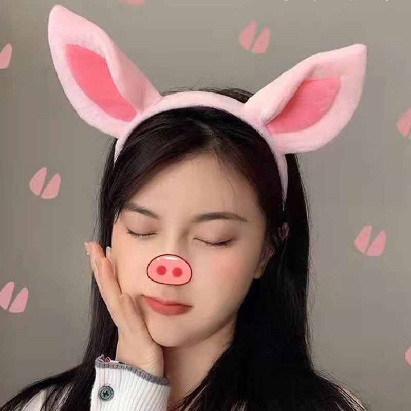 Plush Animal Ears Headband Costume Prop