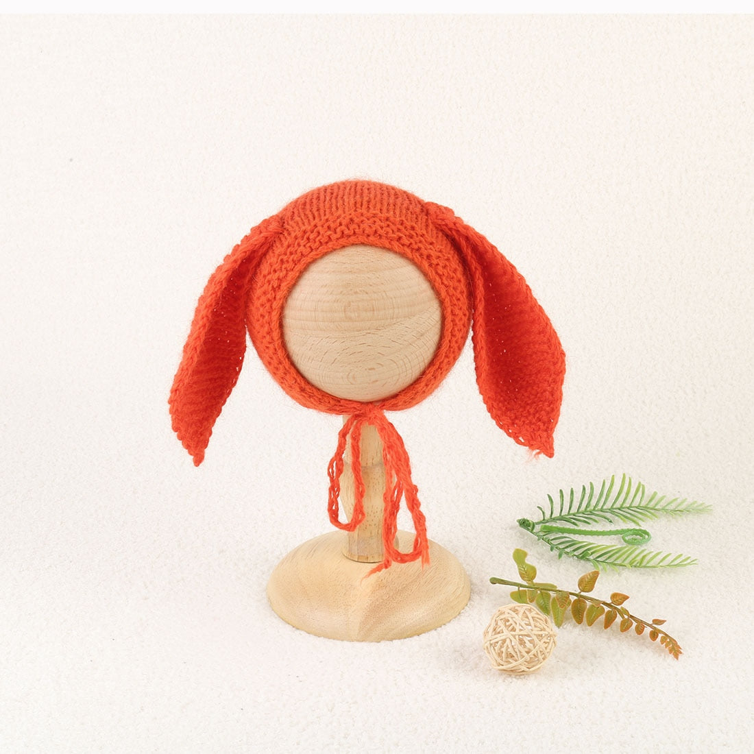 Soft Knitted Angora Floppy Rabbit Ears Bonnet Newborn Photography Props