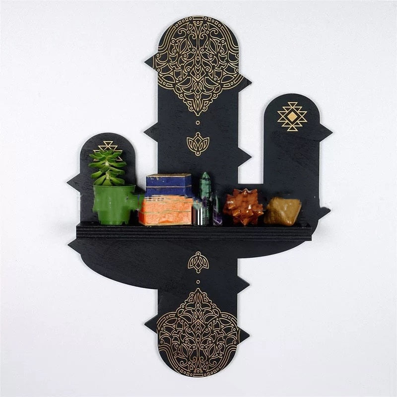 Wooden Crystal Display Shelves