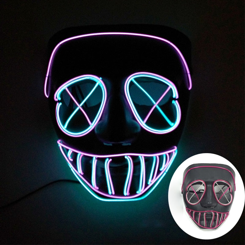 Glowing Cosplay LED Joker Masks