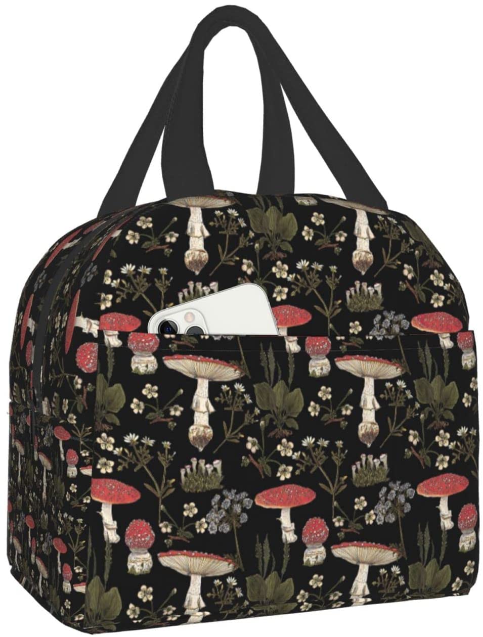 Woodland Mushrooms Lunch Bag Insulated Cooler Lunch Tote Box