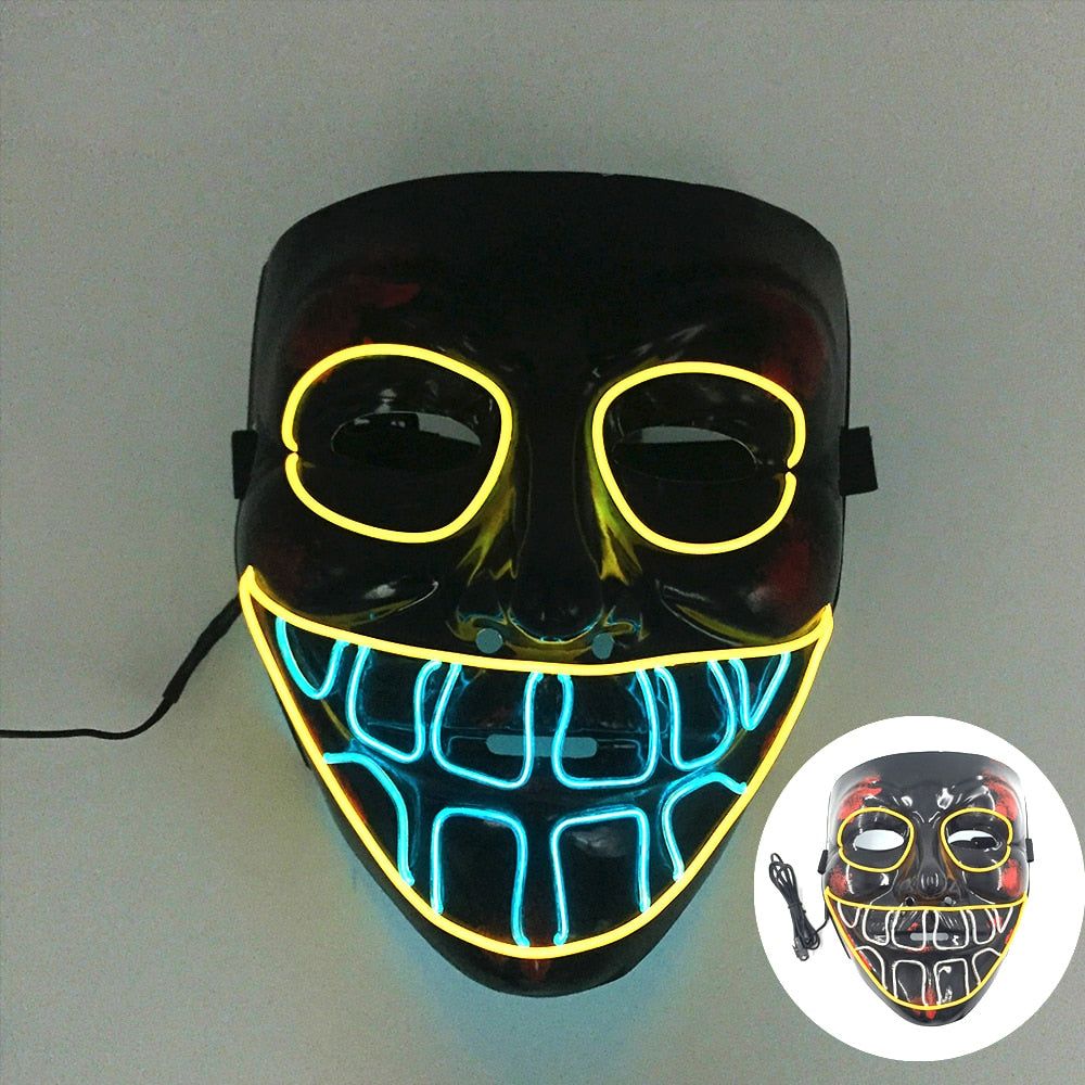 Glowing Cosplay LED Joker Masks