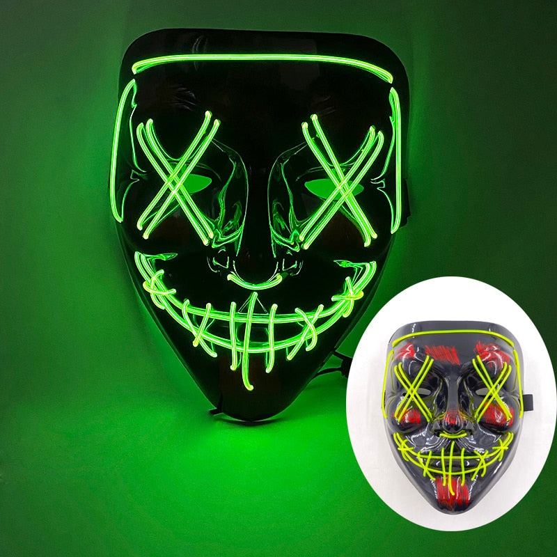 Glowing Cosplay LED Joker Masks