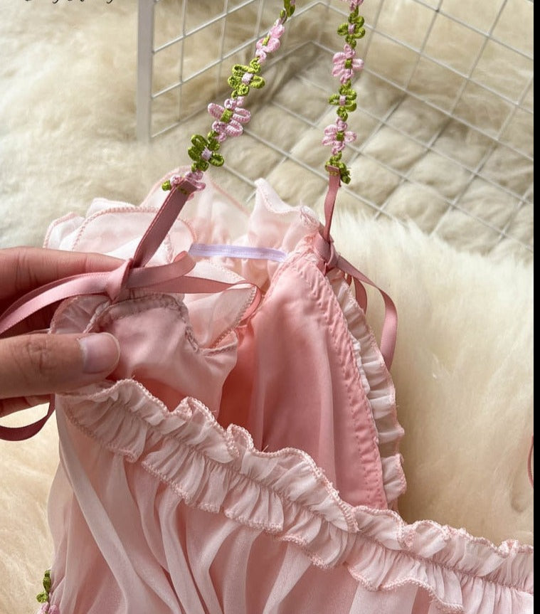 Spring Fae Pink Garden Party Dress