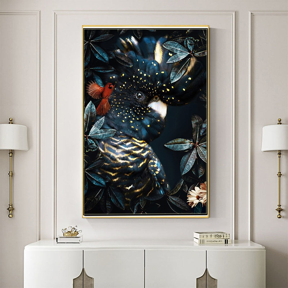 Black Cockatoo DIY Cross Stitch Embroidery Kits