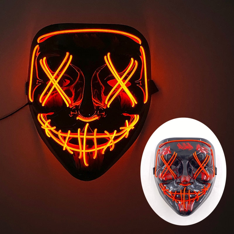 Glowing Cosplay LED Joker Masks