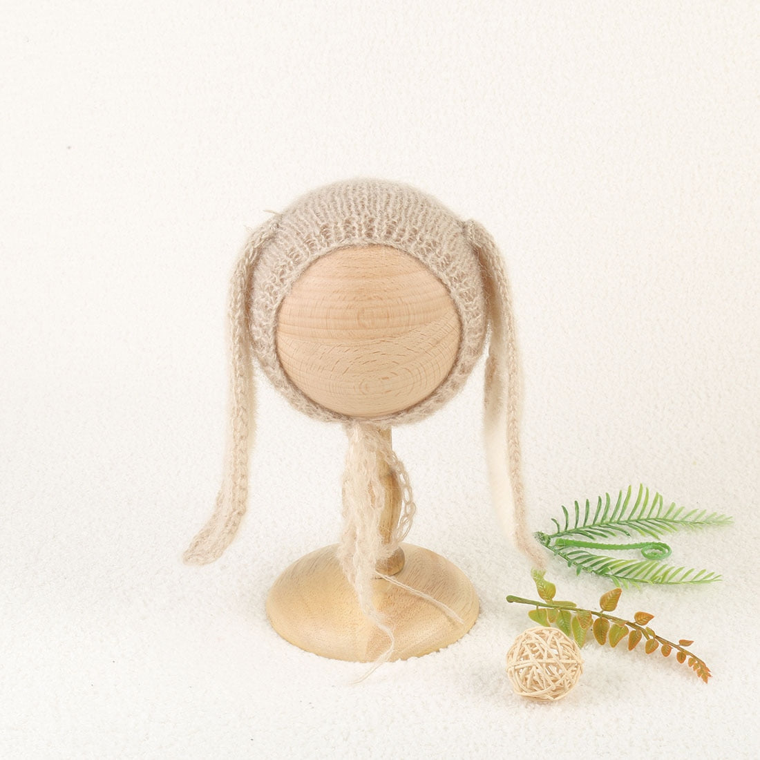 Soft Knitted Angora Floppy Rabbit Ears Bonnet Newborn Photography Props