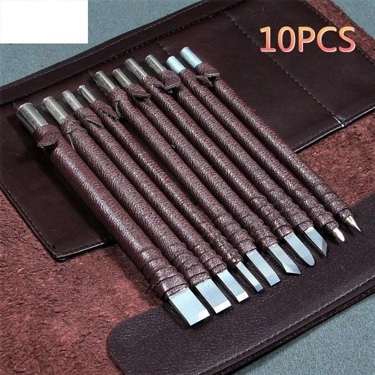 Tungsten Steel Stone Carving Hand Tools Set Chisel Set Woodworking Carving Tools