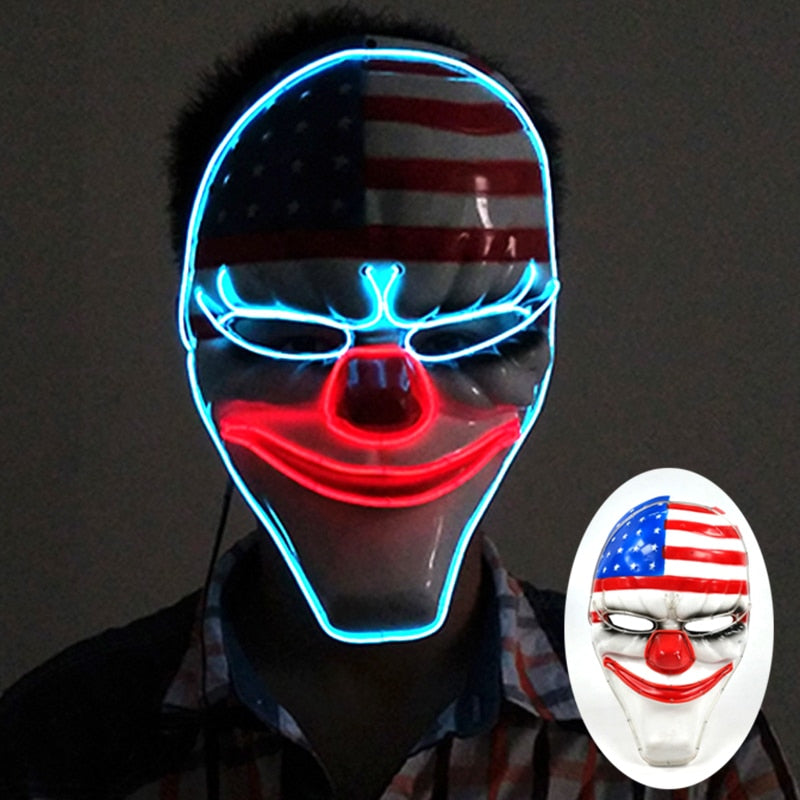 Glowing Cosplay LED Joker Masks