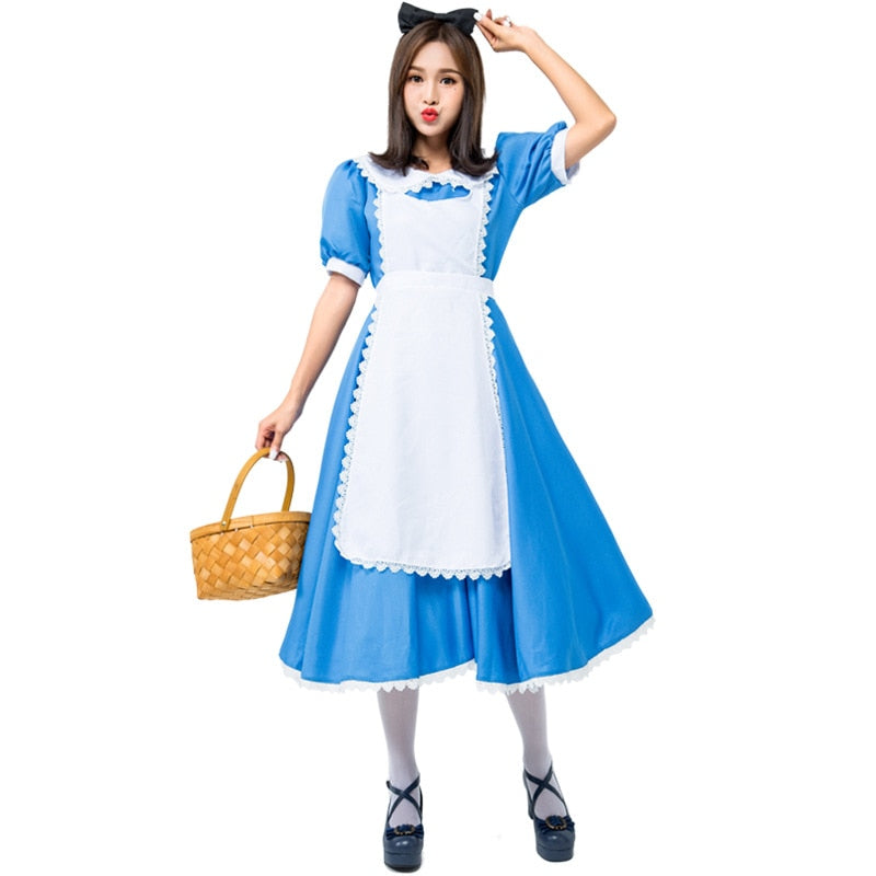 Alice In Wonderland Costume Adult Kids Cosplay