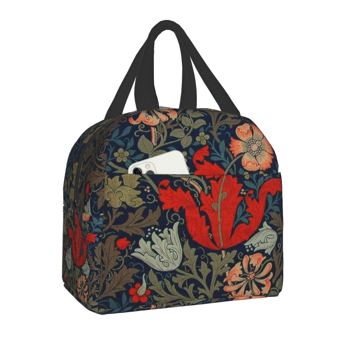 William Morris Print Thermal Insulated Lunch Bag