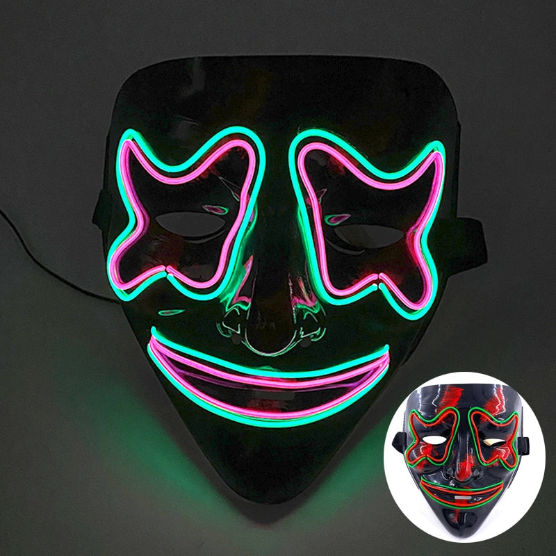 Glowing Cosplay LED Joker Masks