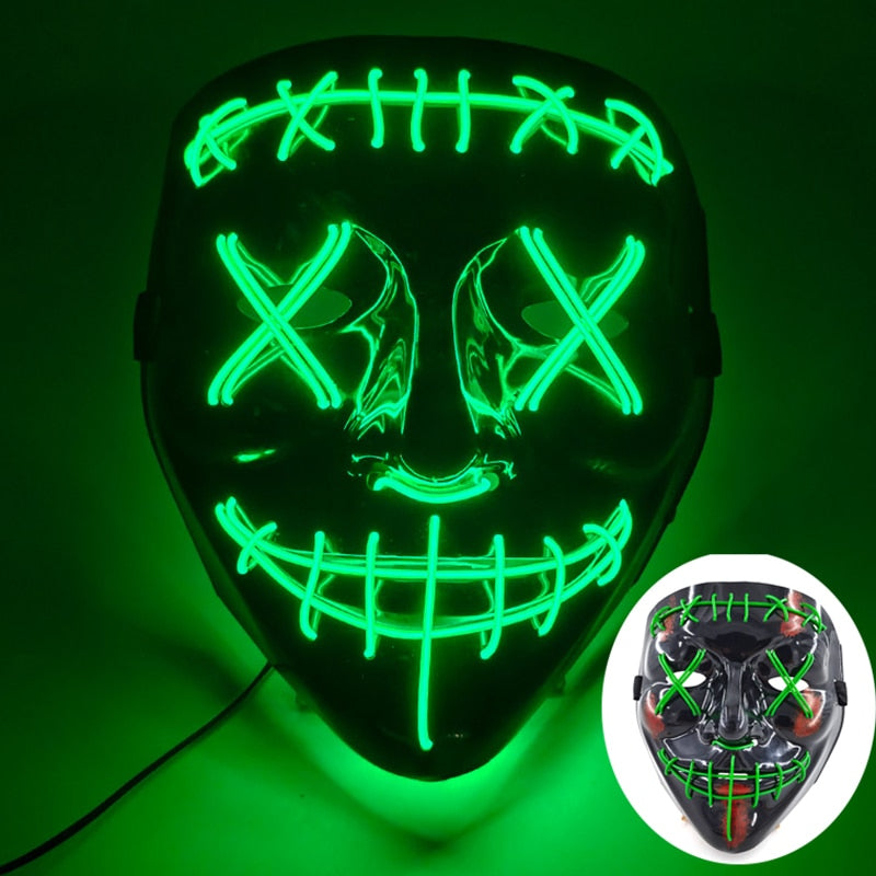 Glowing Cosplay LED Joker Masks