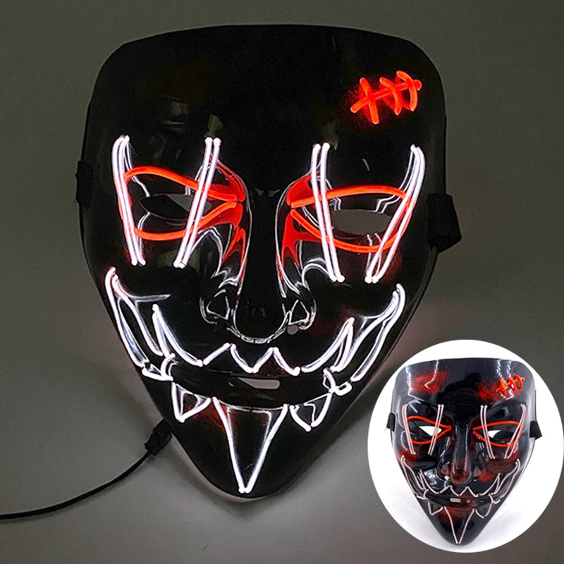 Glowing Cosplay LED Joker Masks