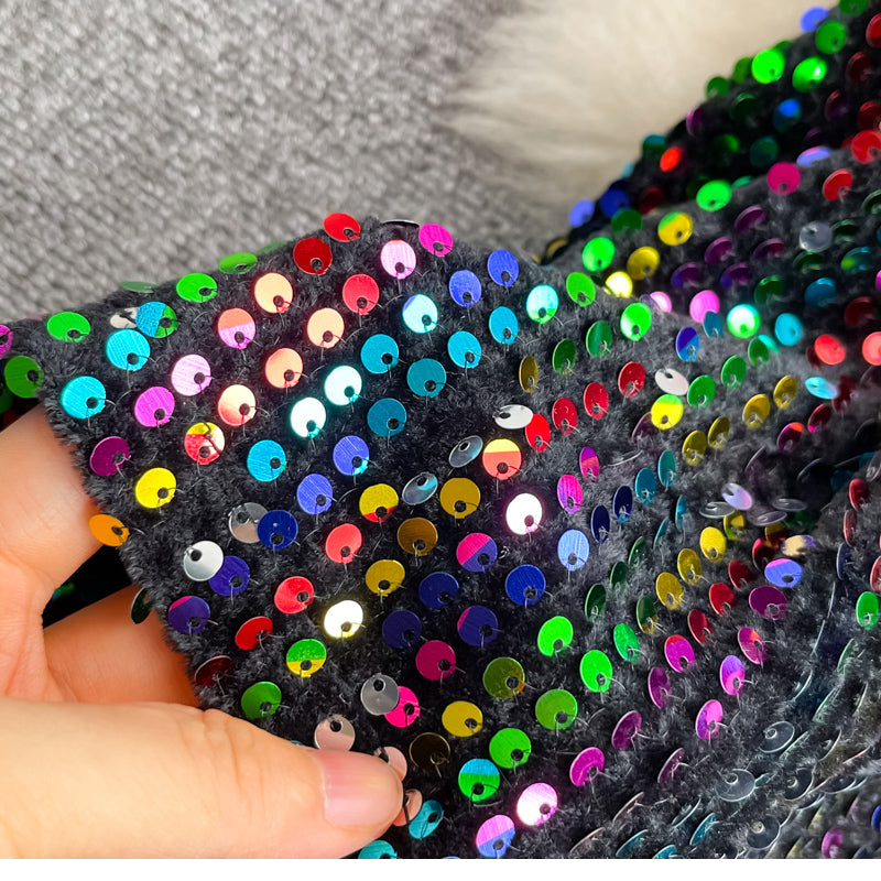 Cyber Queen Sparkly Sequins Maxi Skirt