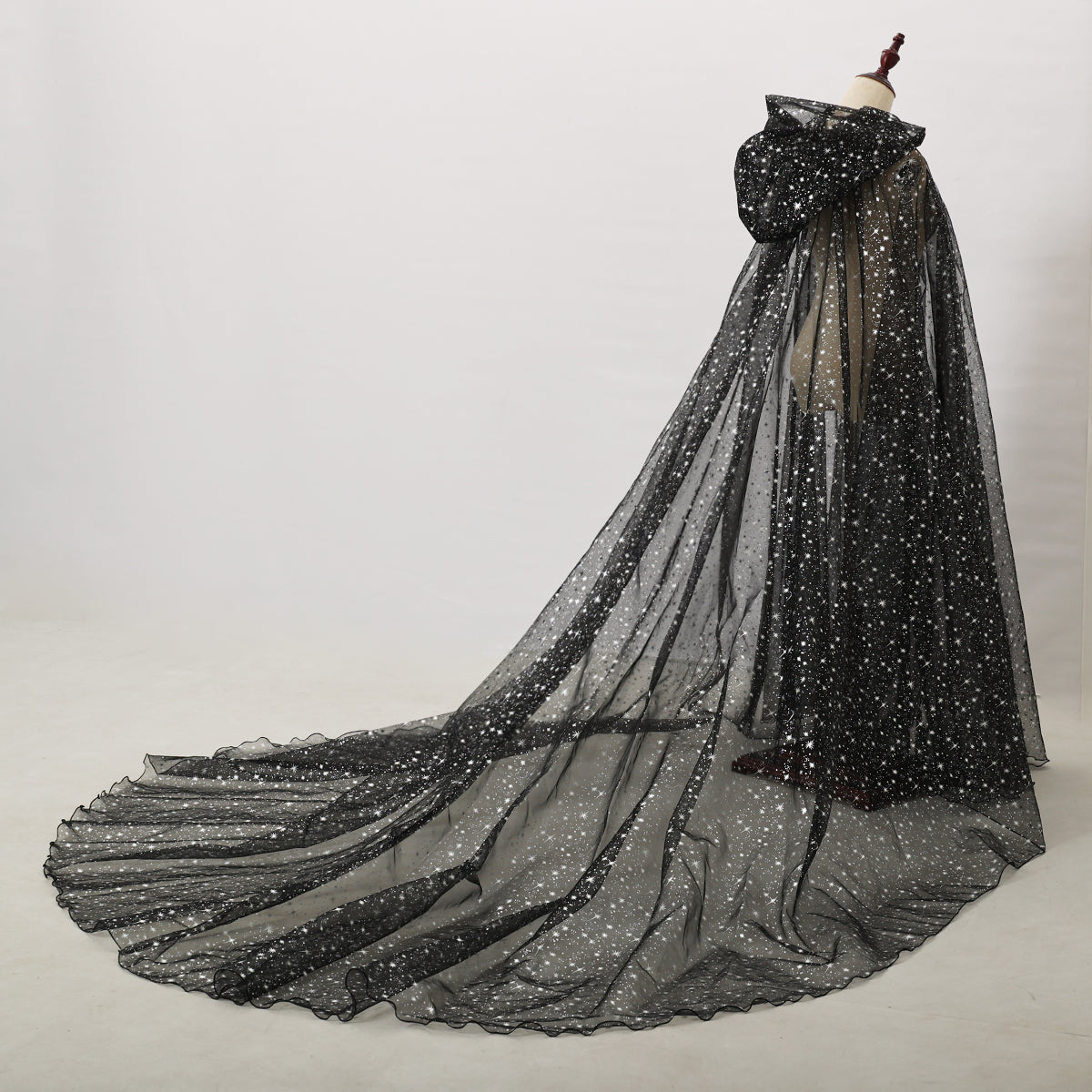 Starry Stars Tulle Hooded Cloaks