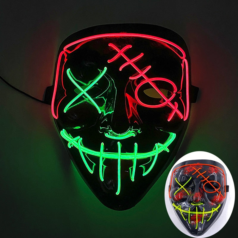 Glowing Cosplay LED Joker Masks