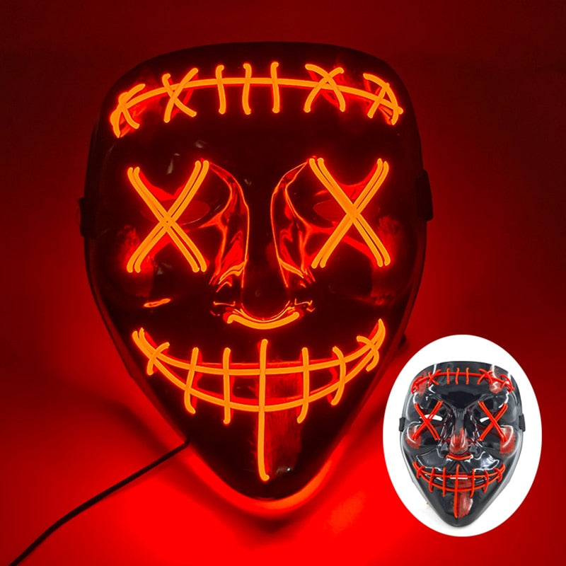 Glowing Cosplay LED Joker Masks