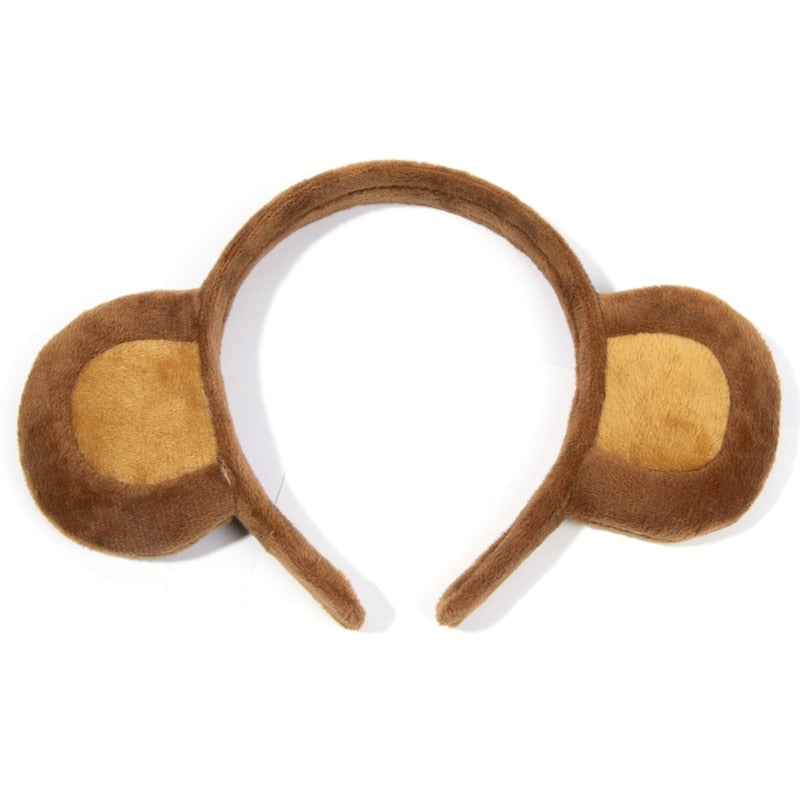 Plush Animal Ears Headband Costume Prop