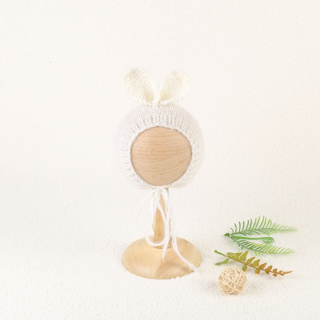 Soft Knitted Angora Floppy Rabbit Ears Bonnet Newborn Photography Props